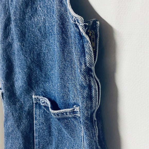 Vintage GUESS Denim Jumper Overall Dress Suspender Style Back Girl's Size 7 USA - Picture 5 of 9